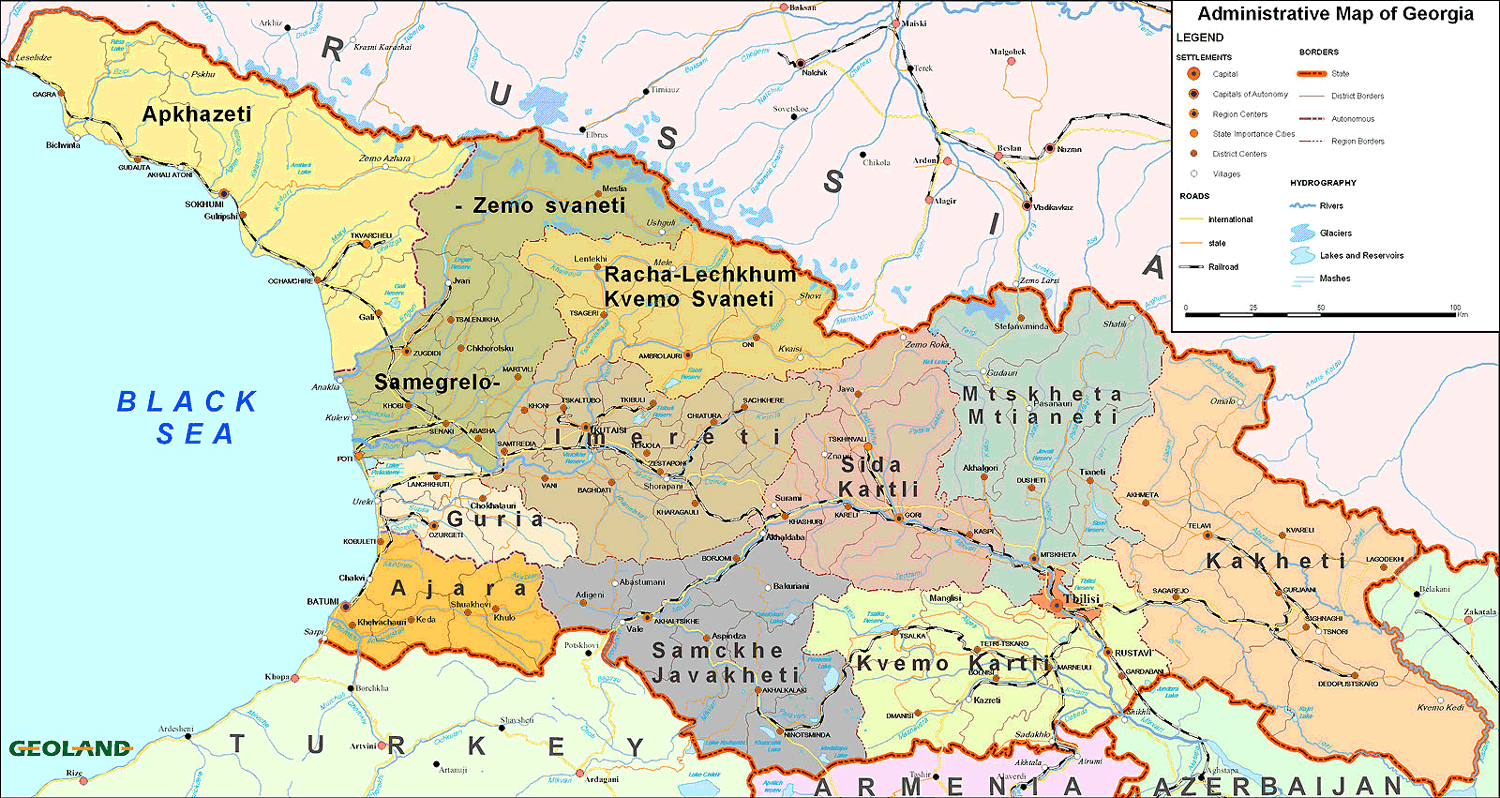 Administrative Map of Georgia