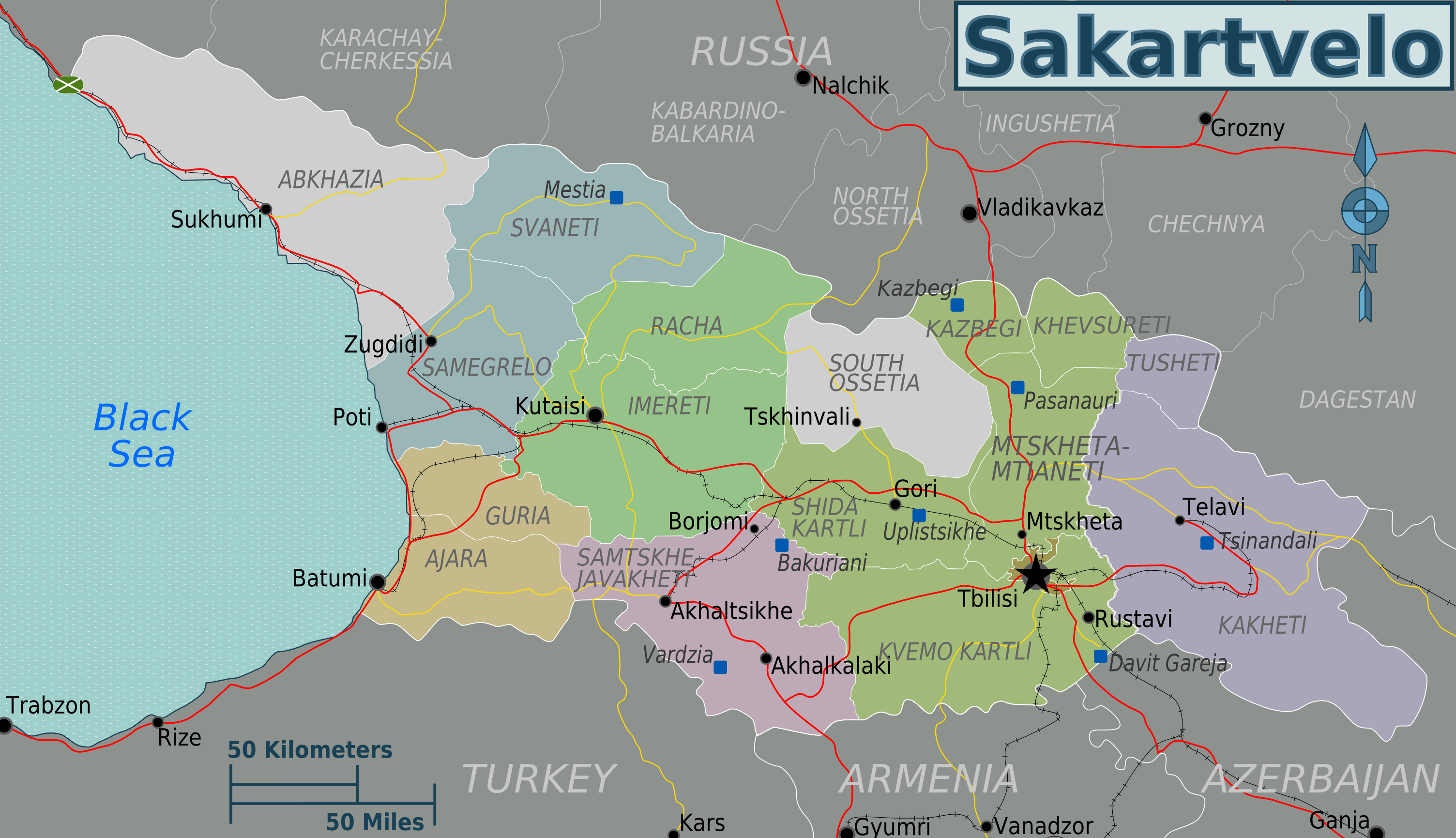 Georgia Regions Map2