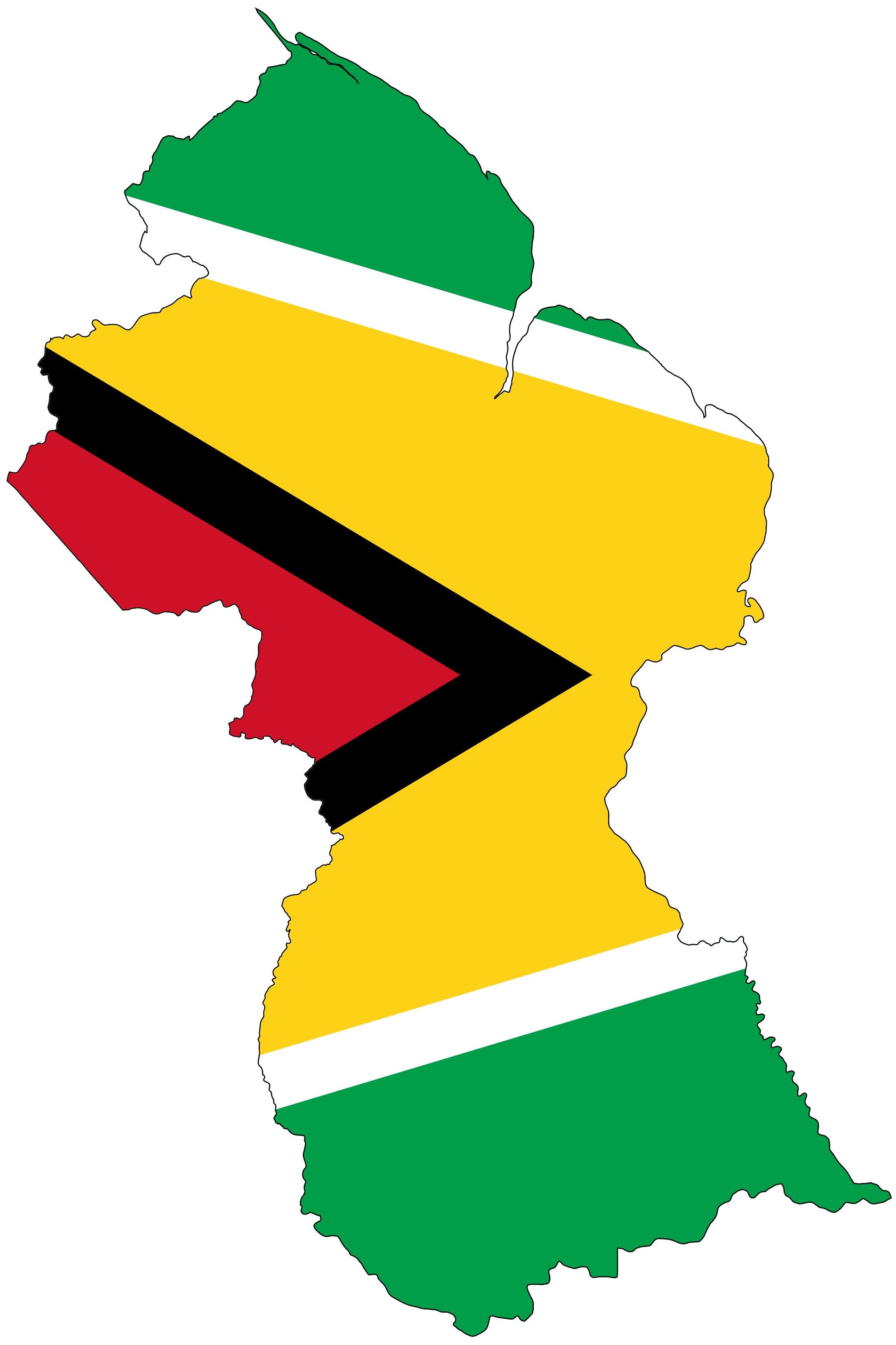 Guyana Flag Map