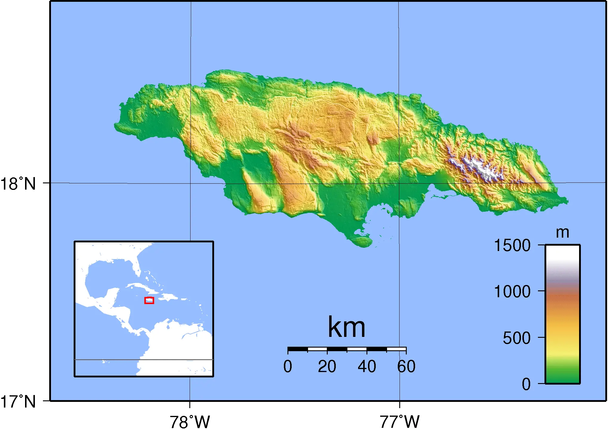 Jamaica Topography