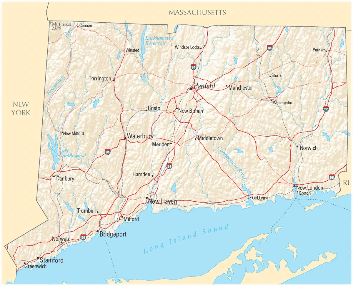 Map of Connecticut Na Cropp 1