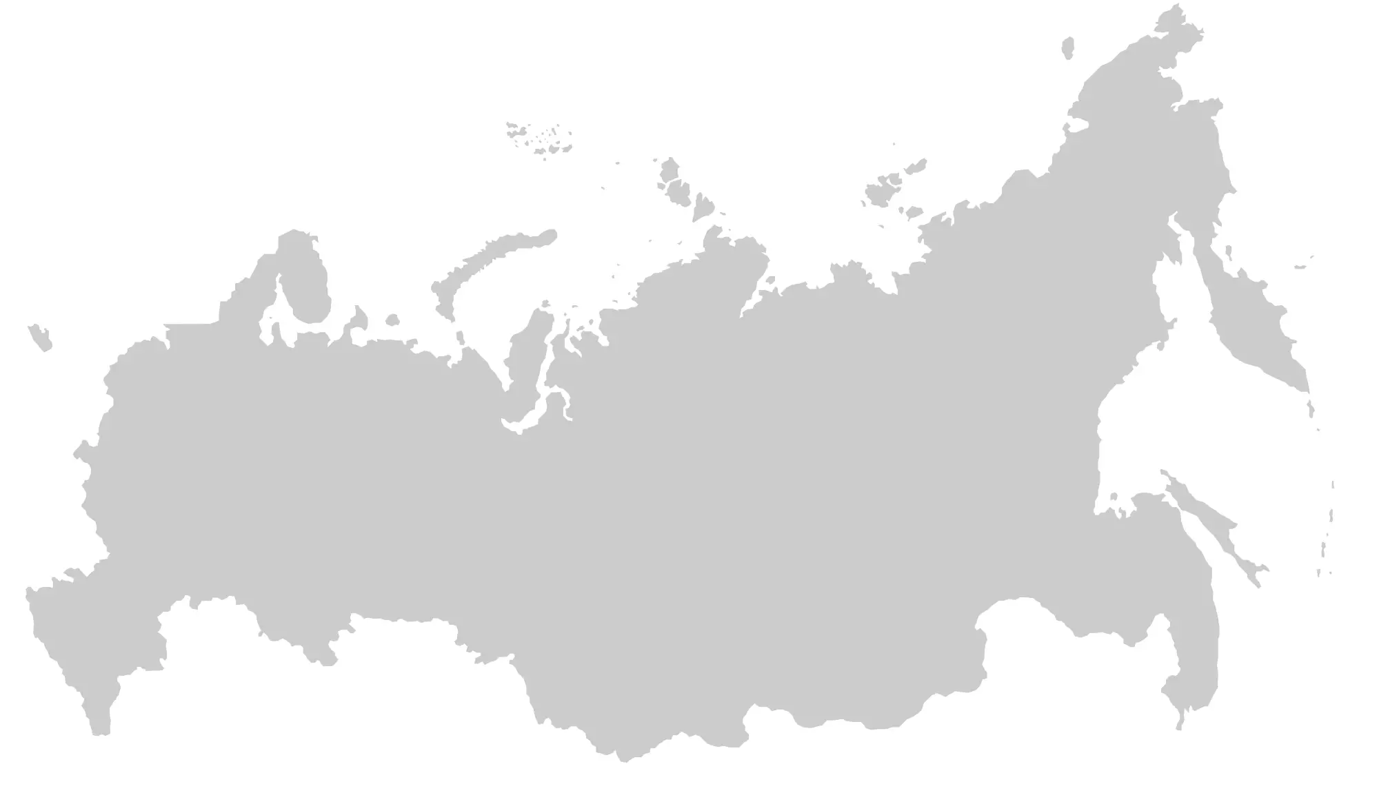 Blank Outline Map Russia