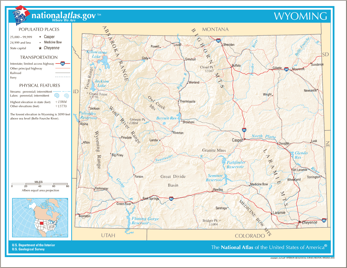 Map of Wyoming Na 1