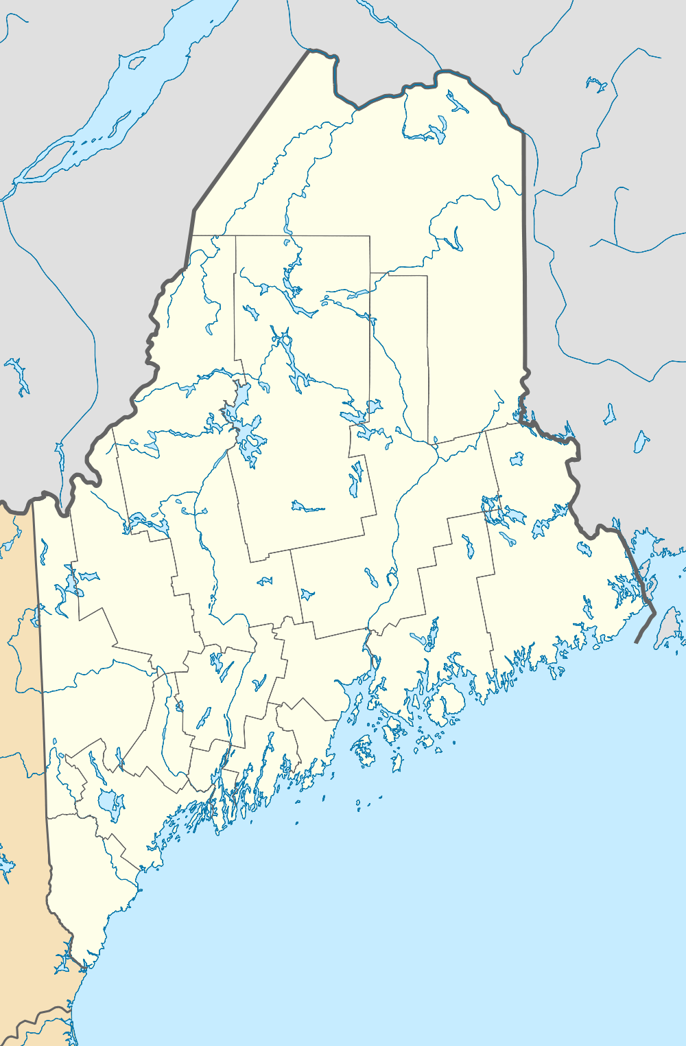 Usa Maine Location Map