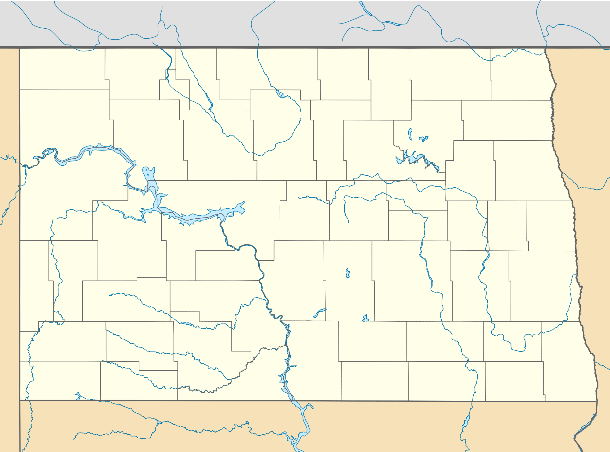 Usa North Dakota Location Map