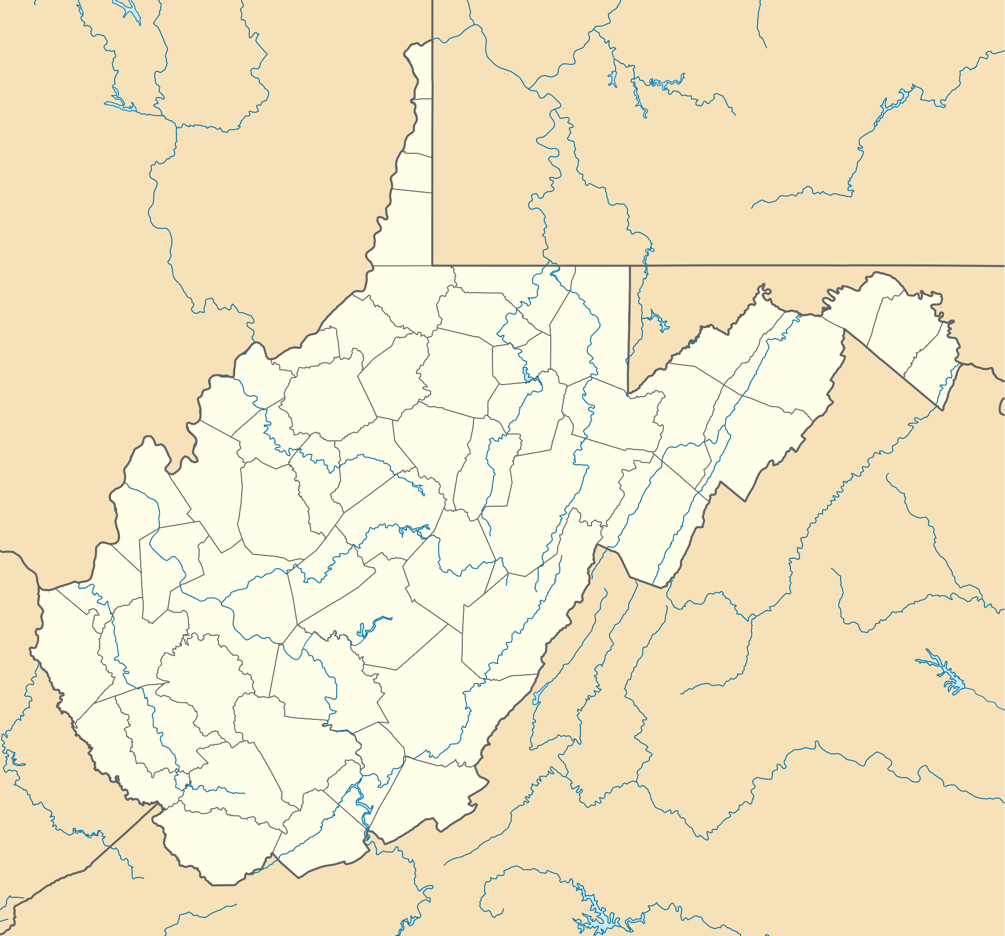Usa West Virginia Location Map