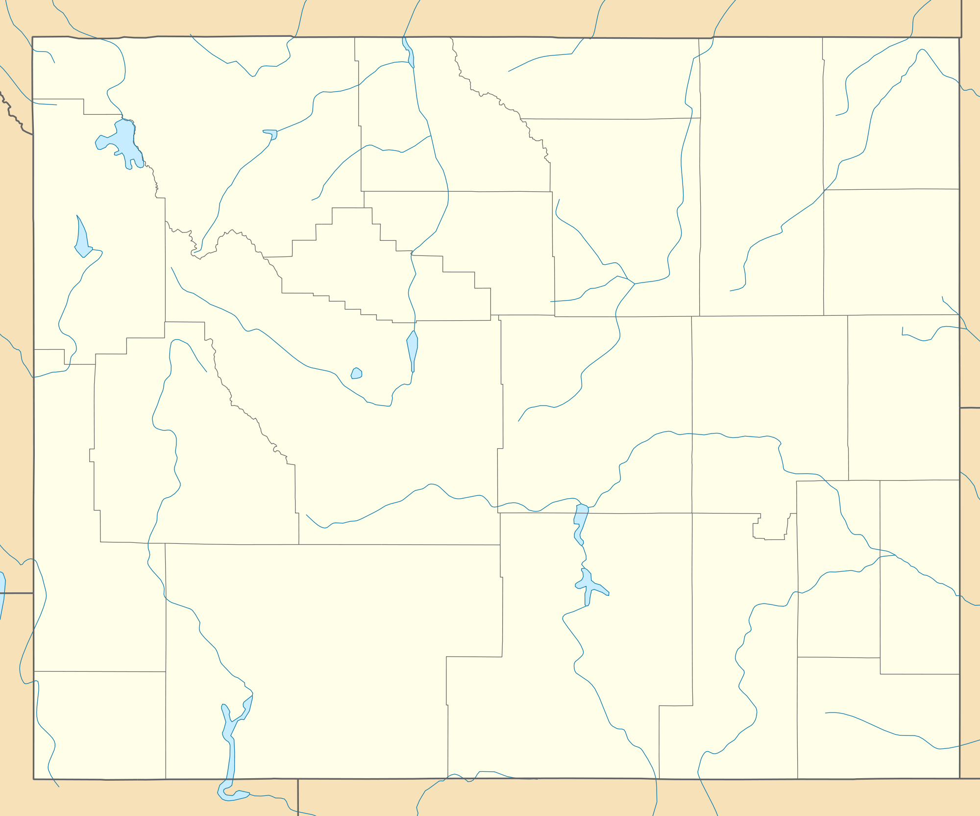 Usa Wyoming Location Map