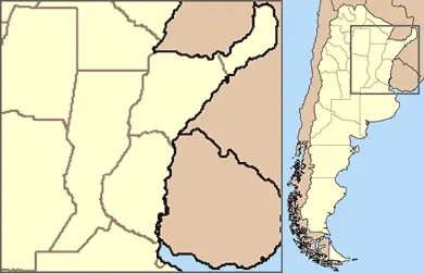 Argentina  Situation Map  Mesopotamia Y Santa Fe