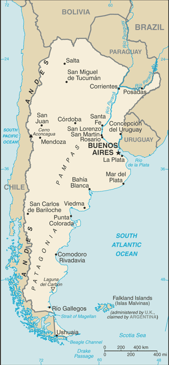 Argentina Cia Wfb Map