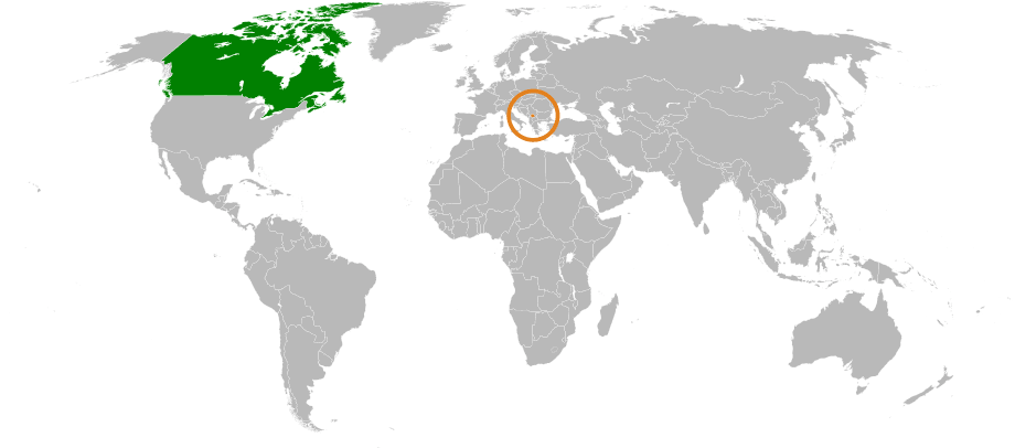 Canada Kosovo Locator
