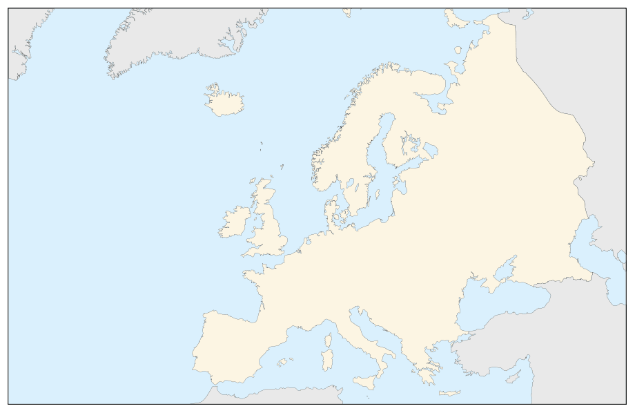 Carte Continent Europe