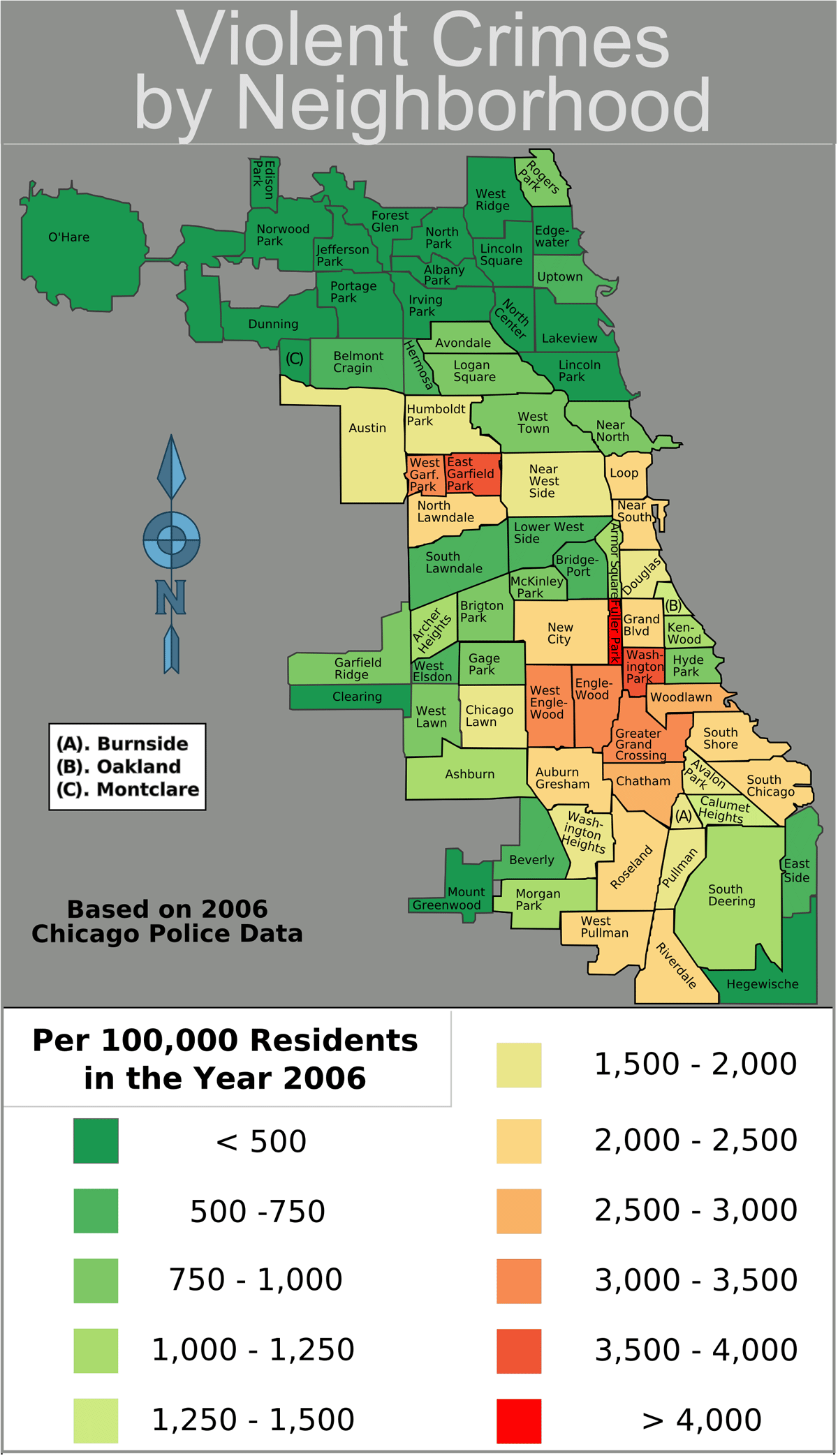 Chicago Violent Crime Map 2006