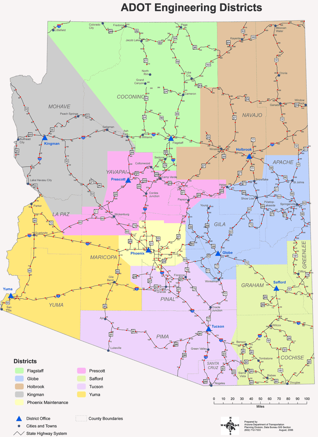 Engineering Districts Arizona
