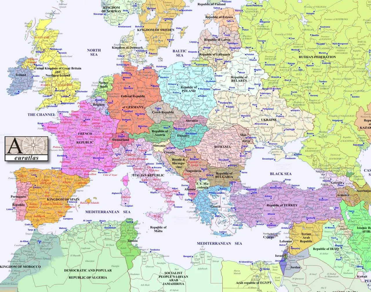 Europe Map 2000