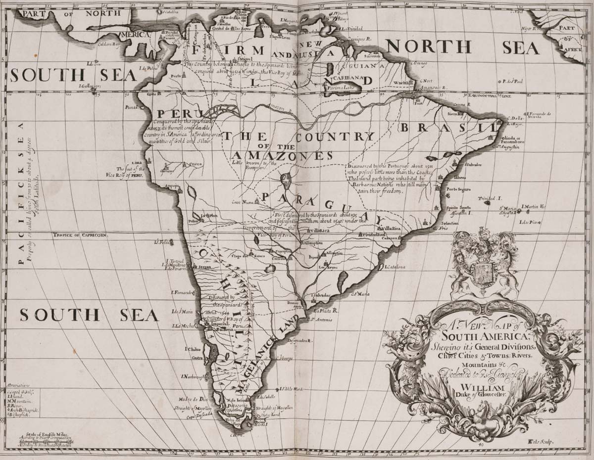 Historical Map South America (1704)