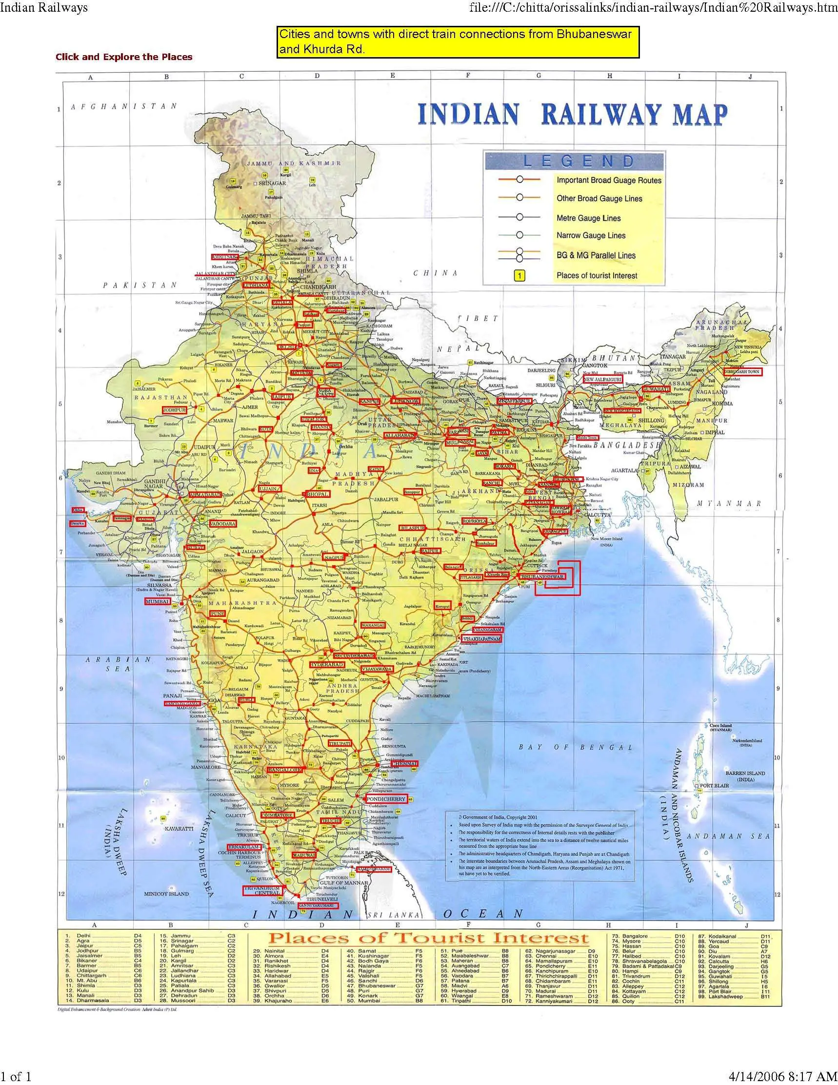 India Map Bbsr Direct Train Full