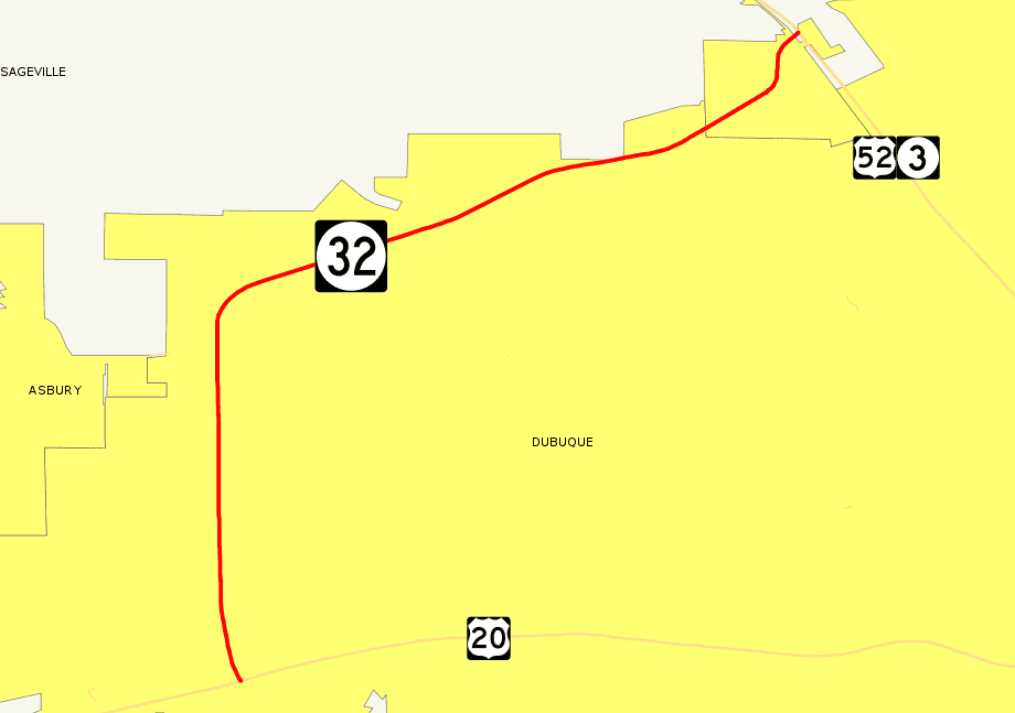 Iowa 32 Map