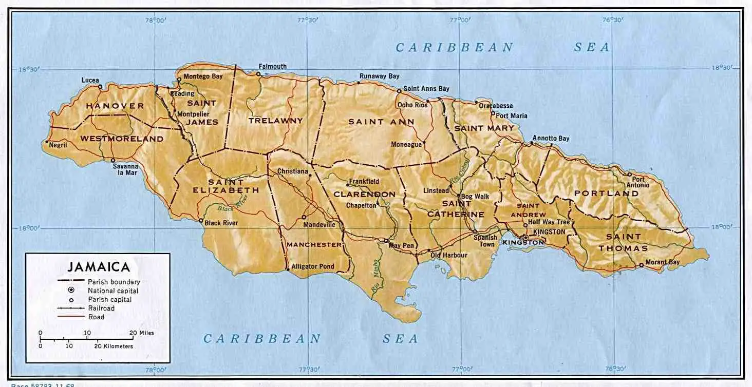 Jamaica Map 1