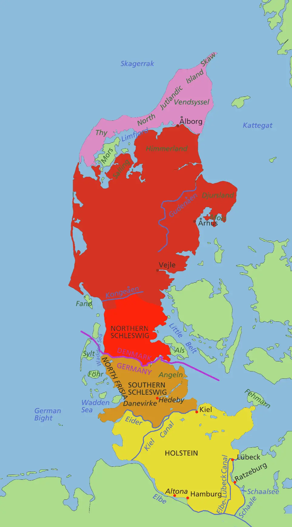 Jutland Peninsula Map • Mapsof.net