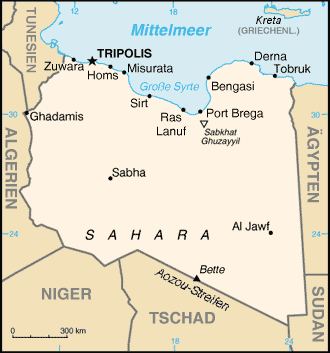 Karte Libyens