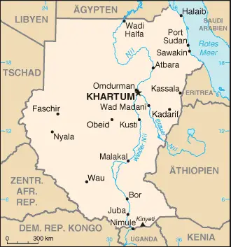 Karte Sudans