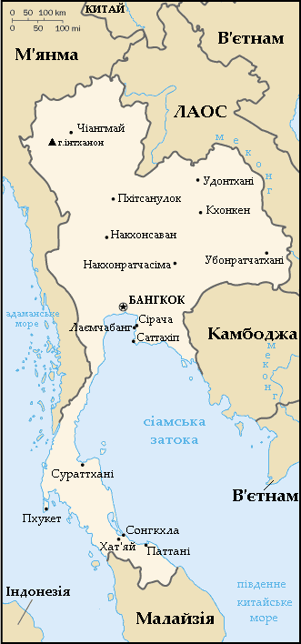 Map of Thailand Uk