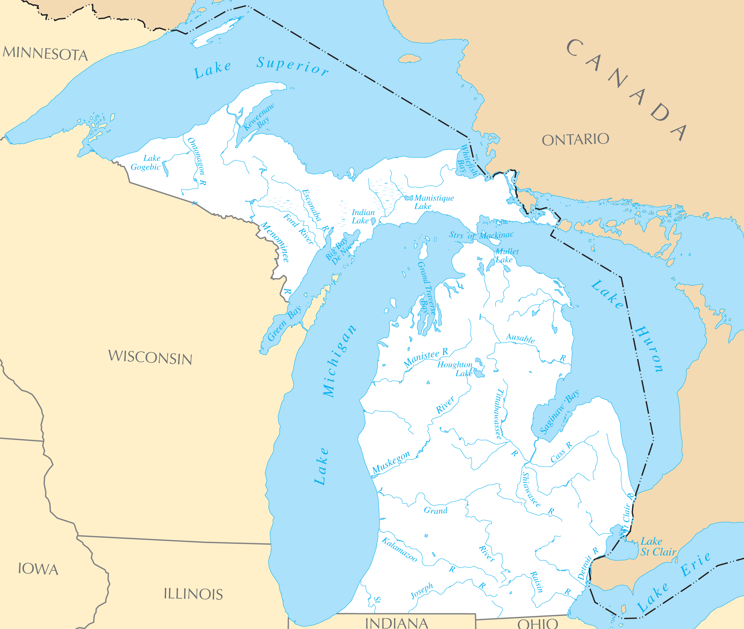 Michigan Rivers And Lakes
