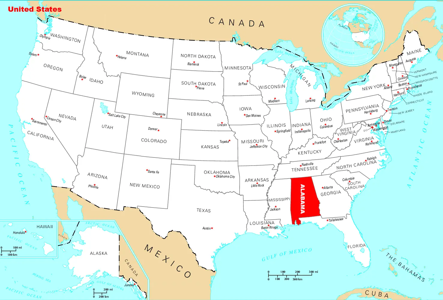 Where Is Alabama Located • Mapsof.net