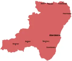 Aberdeenshire Scotland Map