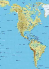 America Physical Map