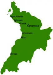 Ayrshire Scotland Map