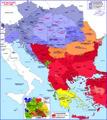 Balkans Historical Map 1815 1859