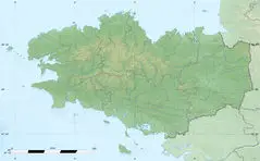 Bretagne Region Relief Location Map