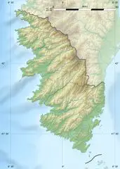 Corse Du Sud Department Relief Location Map