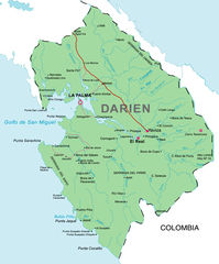Darien Panama Political Map