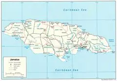 Jamaica Political Map
