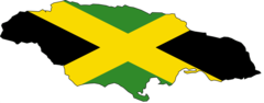 Jamaica Flag Map