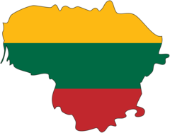 Lithuania Flag Map