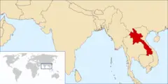 Location Laos Asia