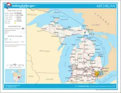 Map of Michigan Na