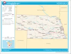 Map of Nebraska Na