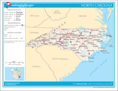Map of North Carolina Na 1