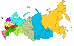Map of Russia Economic Regi