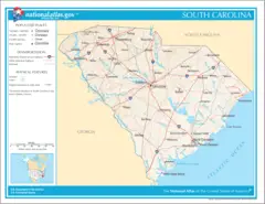 Map of South Carolina Na