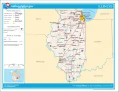 Map of Illinois Na