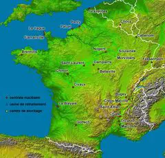 Nuclear Plants Map France