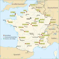 Nuclear Power Plants Map France De