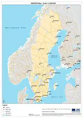 Outline Map of Sweden