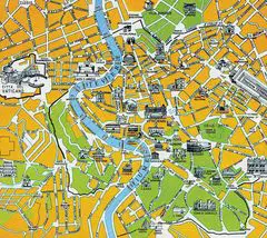 Rome Touristic City Map