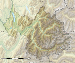 Savoie Department Relief Location Map